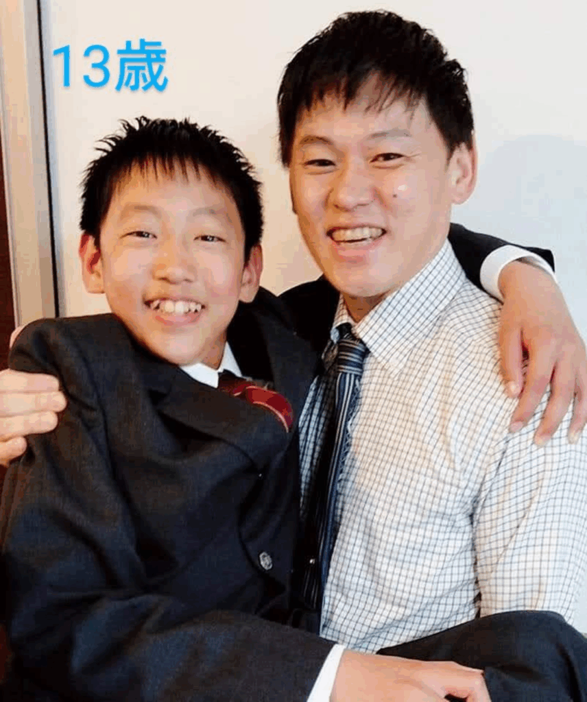 中学入学のときも…（@shimo.abcさんより提供）