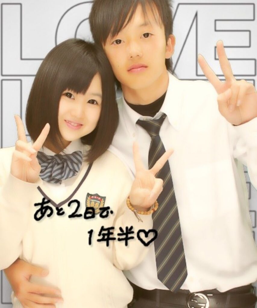 学生時代の2人（＠arisa.tsubasa07さんより提供）