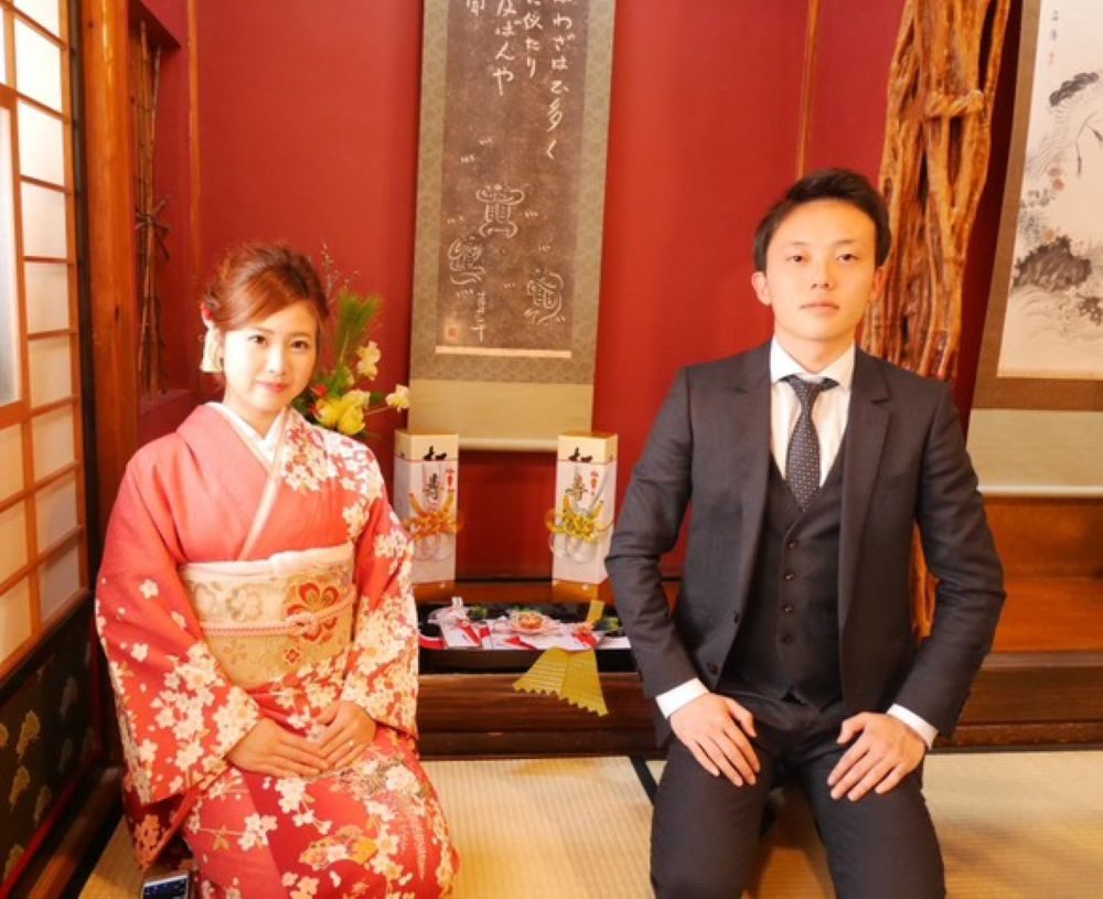 結納の写真（＠arisa.tsubasa07さんより提供）