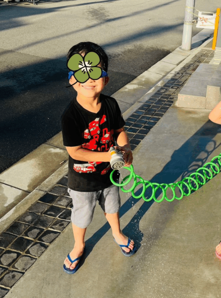 【実際の写真３枚】　ママが見た光景