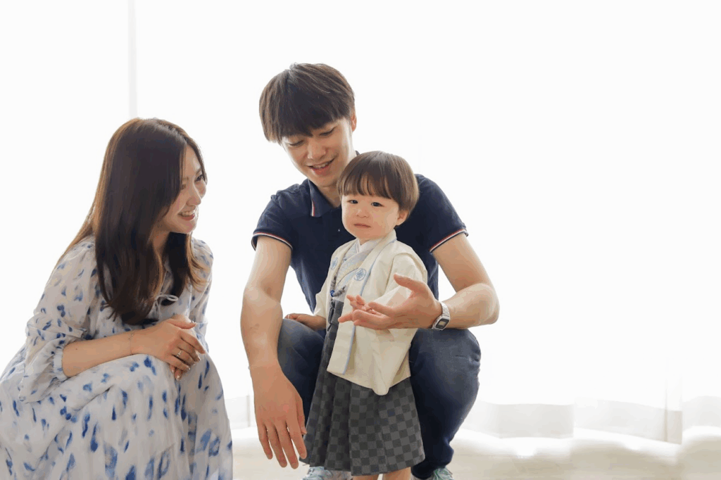 親子3人のショット（@ _lotus_0829さんより提供）