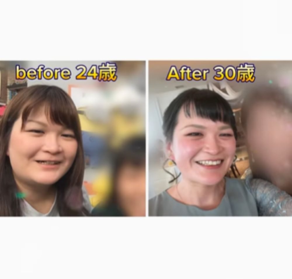 ダイエット前後の姿（＠meg___u728さんより提供）