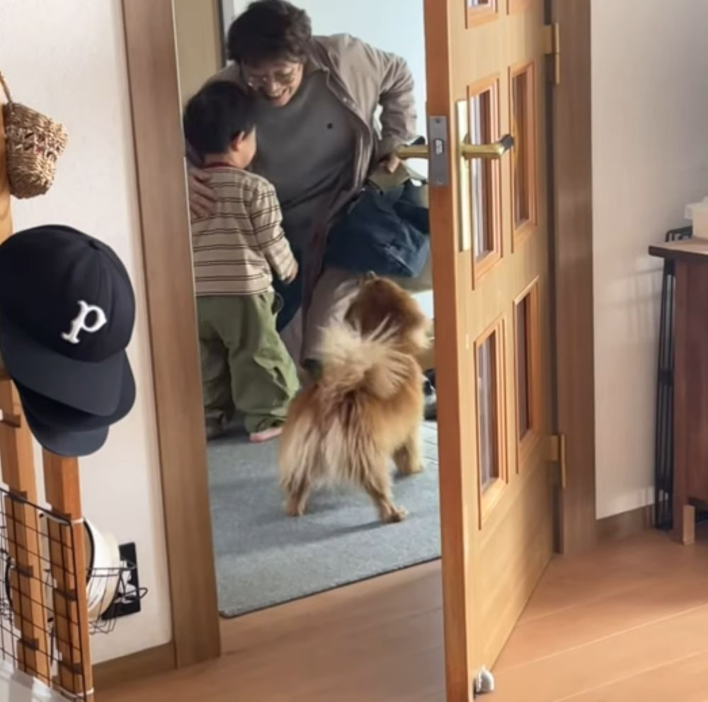 喜び合う2人（＠nokonoko_uchinocoさんより提供）