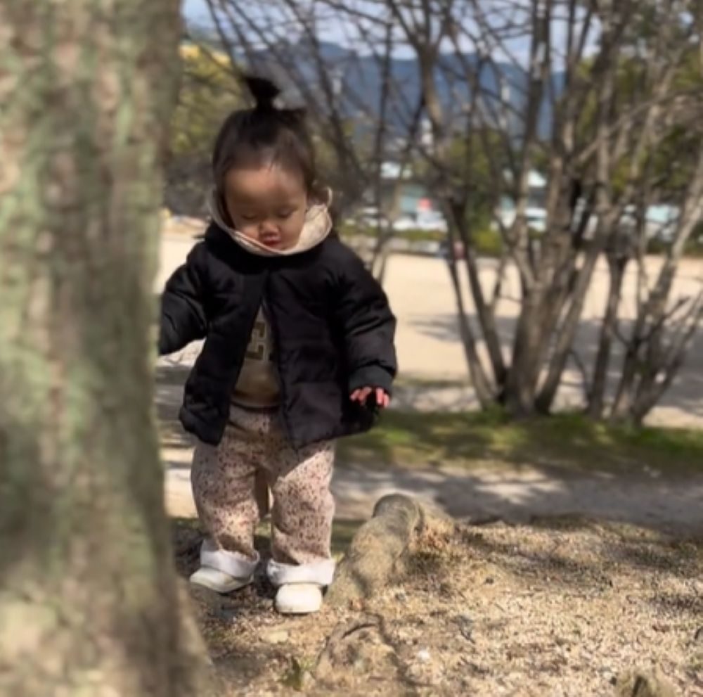 歩いてくる娘さん（＠chiemrry46lさんより提供）