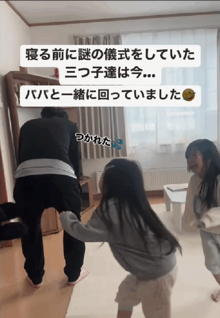 パパさんギブアップ（@mitsugoma0123さんより提供）