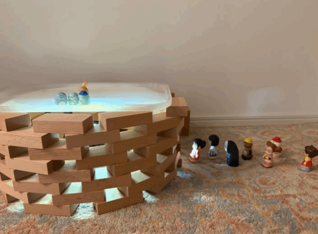 娘さんが積み木で作ったのは…（@porinnn321さんより提供）