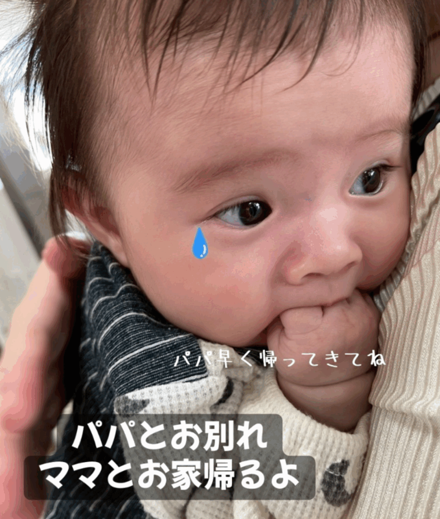 パパさんとお別れ（@ucihnoakasanさんより提供）