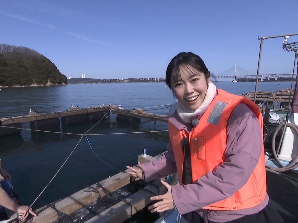 島でのまなさんの様子