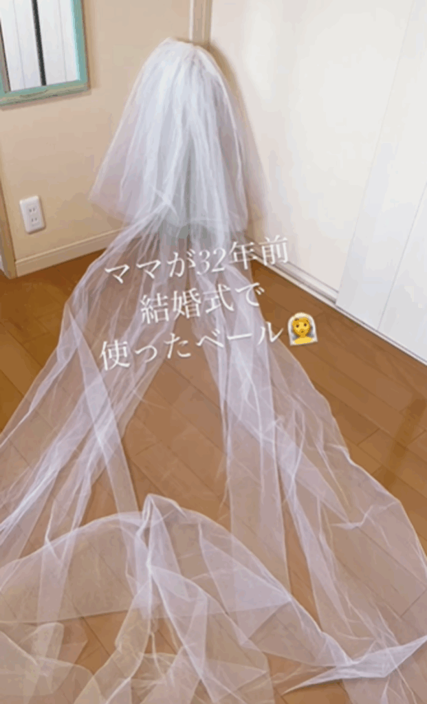 32年前に着用したベール（@b.i.b.i33さんより提供）