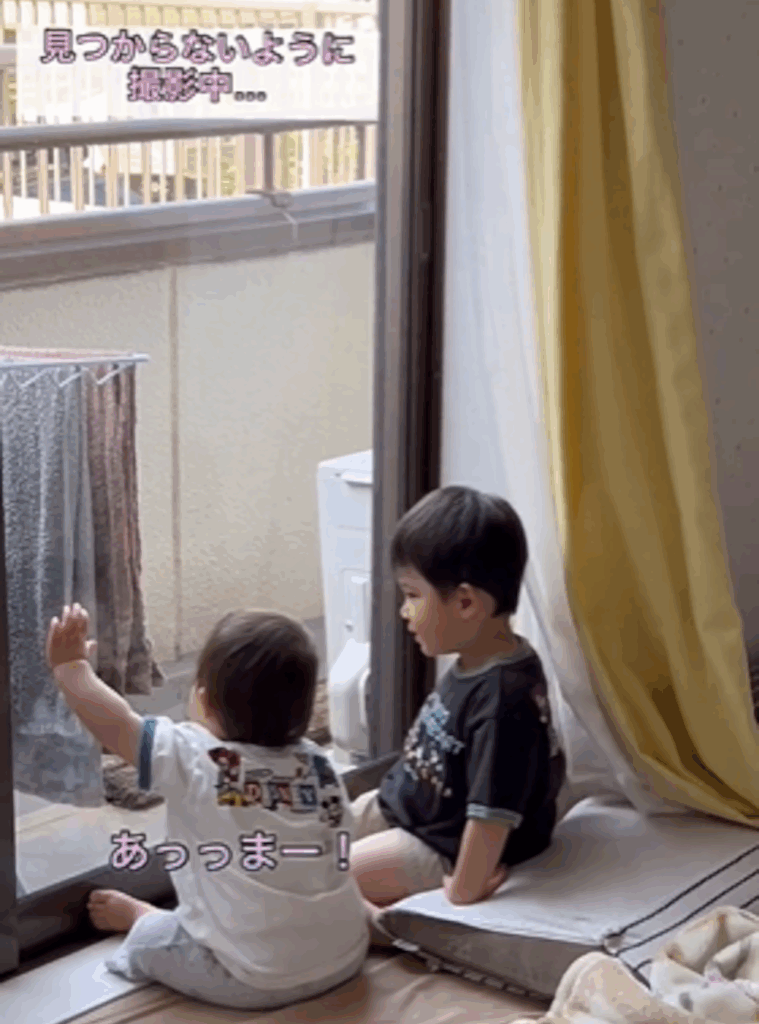 「あっっまー！」と叫ぶ妹ちゃん（@takuna_199さんより提供）