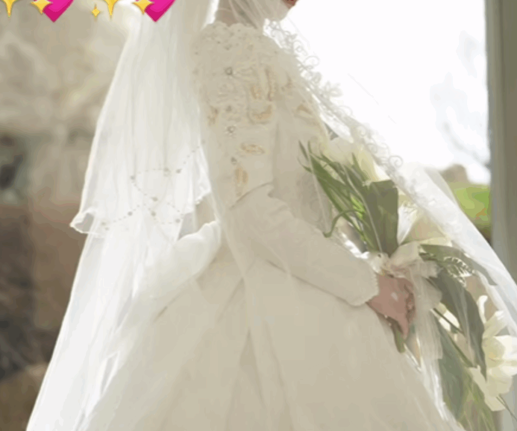 着用したウエディングベール（@b.i.b.i33さんより提供）