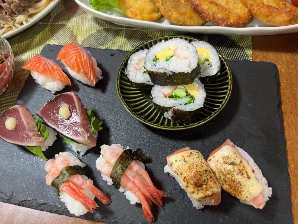 お寿司の盛り合わせ（＠babamonakaさんより提供）