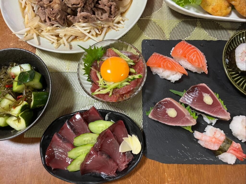 父の日の食卓（＠babamonakaさんより提供）