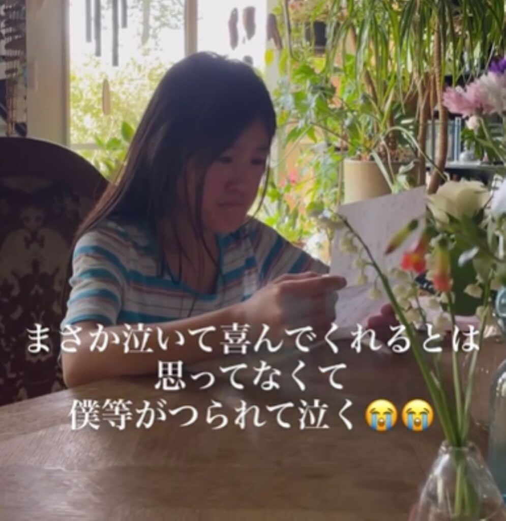 娘さんの反応（＠ryohei.ondaさんより提供）