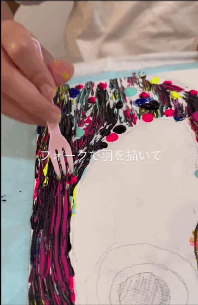 自由な発想で描く（@mayamaya411さんより提供）