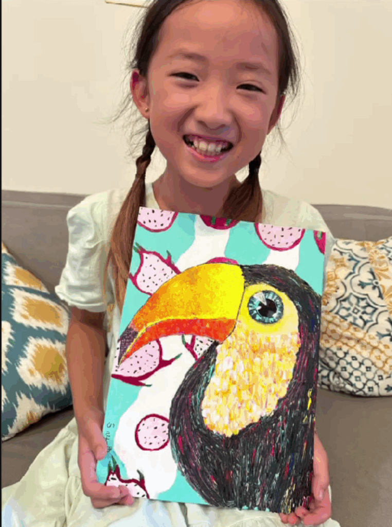 メキシコの鮮やかな情景を描いた（@mayamaya411さんより提供）