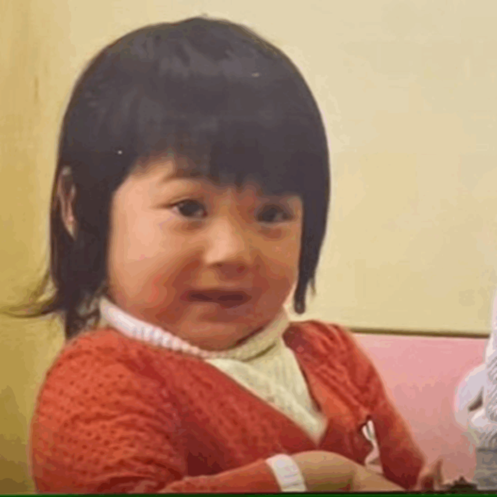 2歳の頃の娘さん（＠tarechan.69さんより提供）