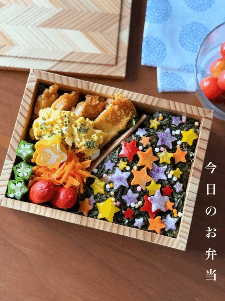 七夕弁当：真上から（@moo_obentoさんより提供）