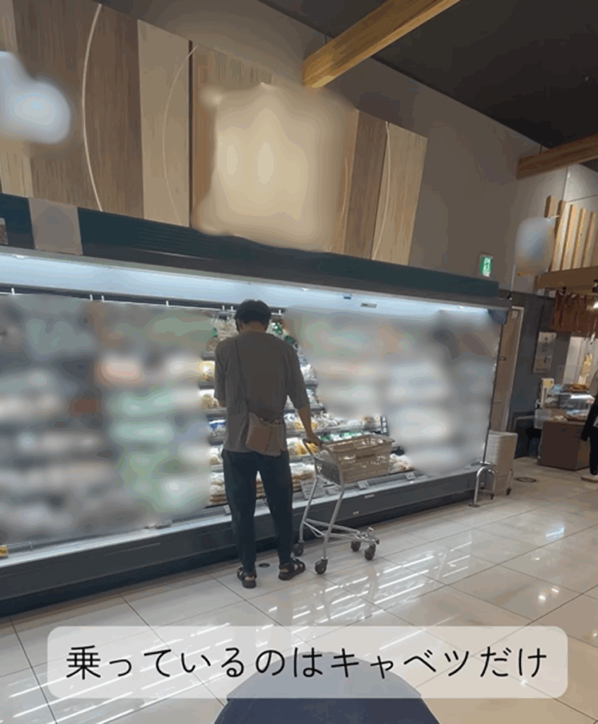 スーパーでカートを揺らすパパさん②（＠sou_mari03さんより提供）