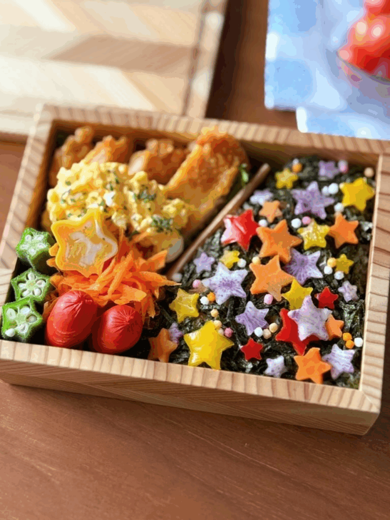 七夕弁当：斜め上から（@moo_obentoさんより提供）