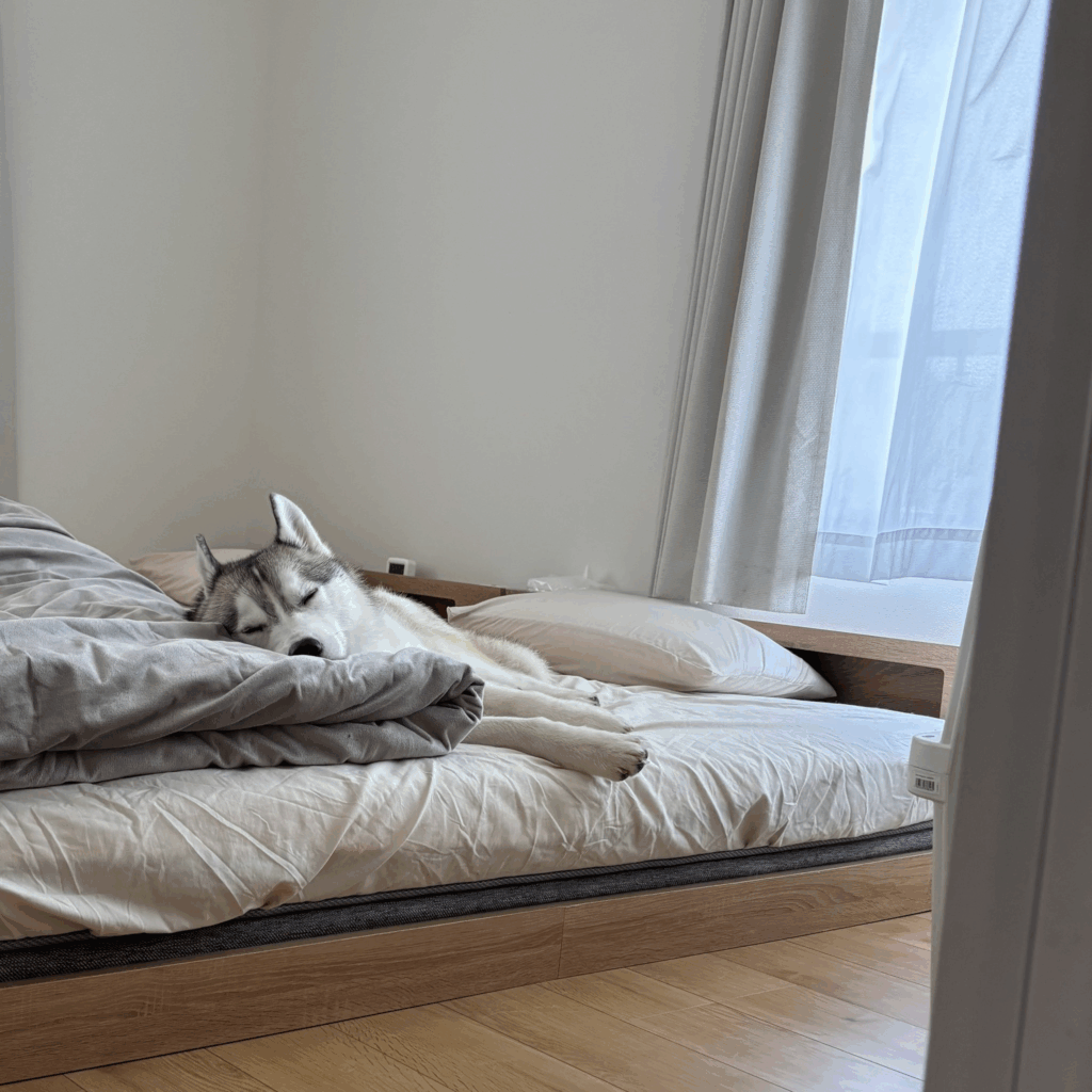 珀くんの写真④（@husky_0319さんより提供）