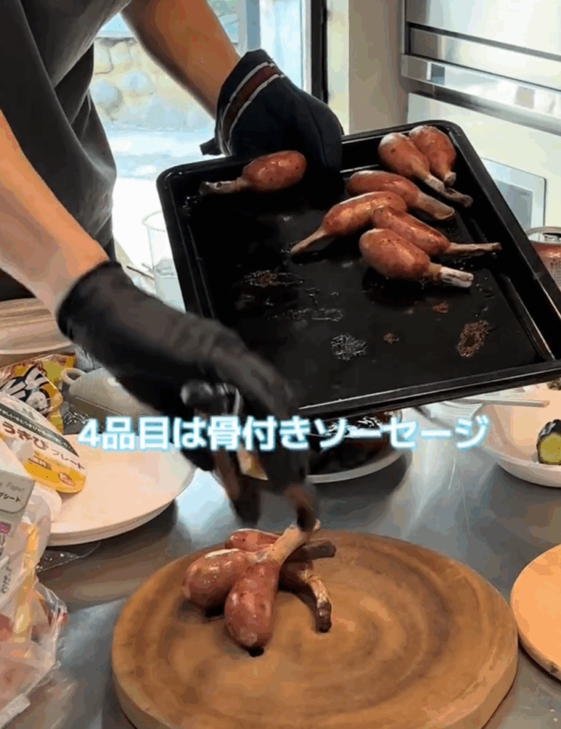 骨付きソーセージ（@dekidan_nichijoさんより提供）