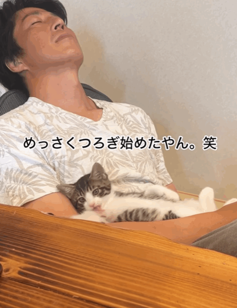 リラックスモード全開（@koban0726turuhime1129さんより提供）