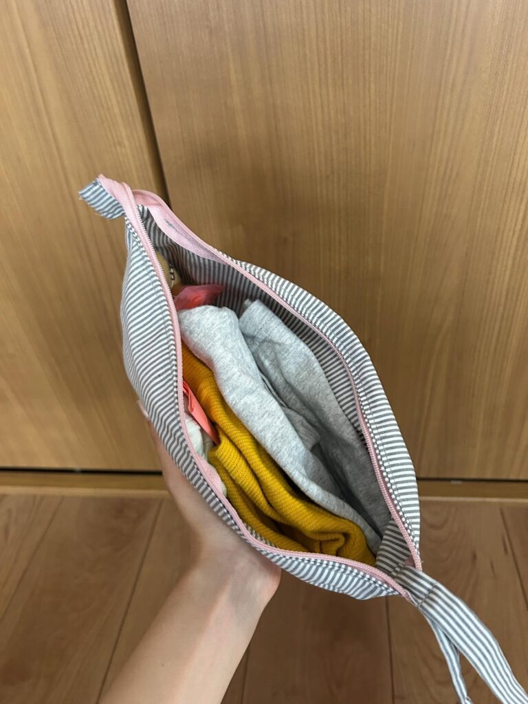 おじいちゃんが作った着替えポーチ③（＠841_yayoさんより提供）