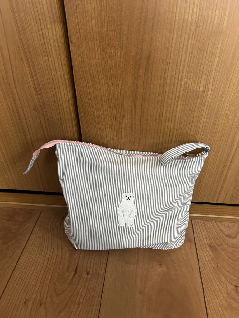 おじいちゃんが作った着替えポーチ①（＠841_yayoさんより提供）