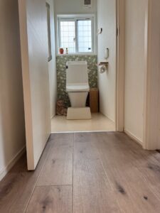 自宅トイレに「なんかおる」→壁をよく見てみると……　まさかの姿に「神様や」「いる！」「絵になりますね」「かわいい」