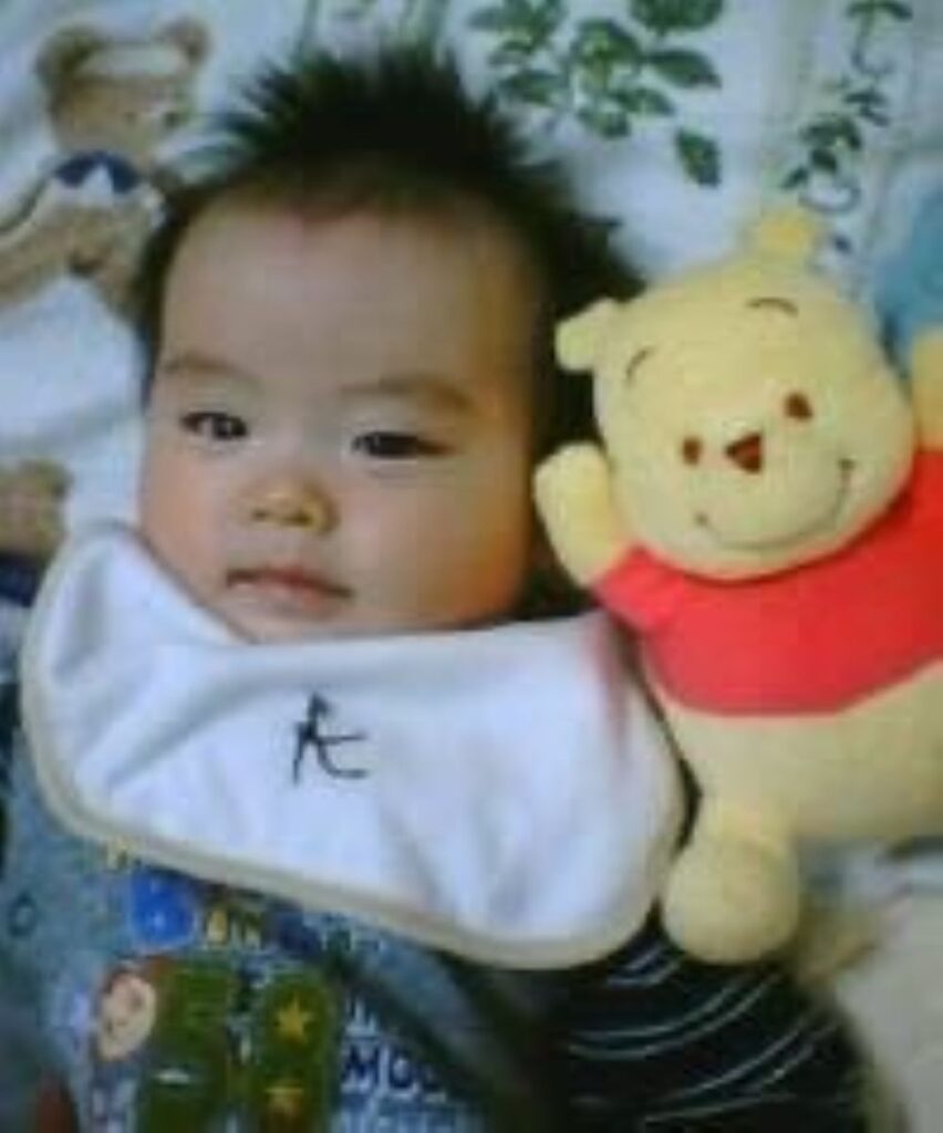 赤ちゃんの頃の息子さん（＠shinjimatsutaniさんより提供）