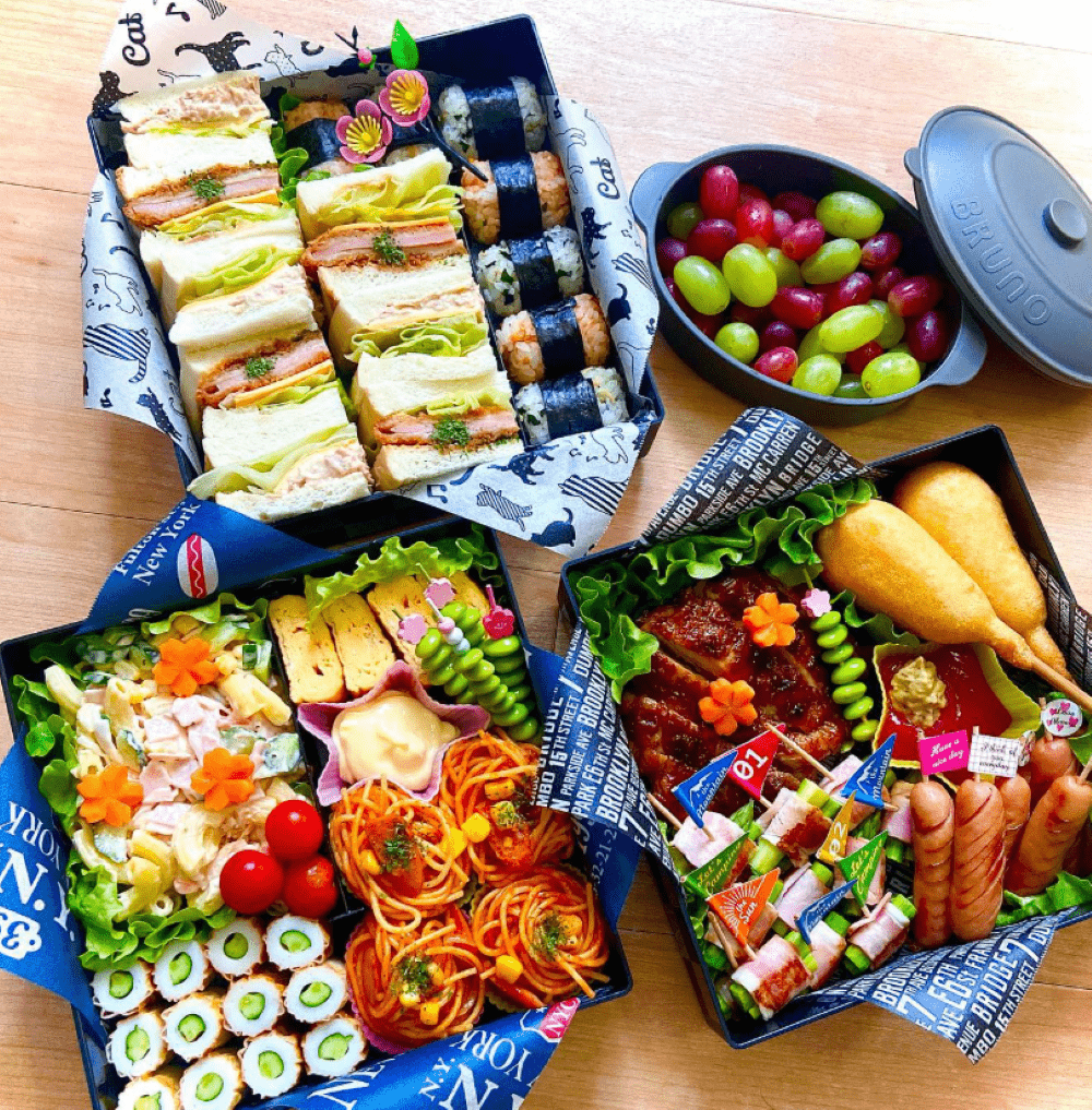 美味しそうなお弁当（@yuko.makotsuさんより提供）