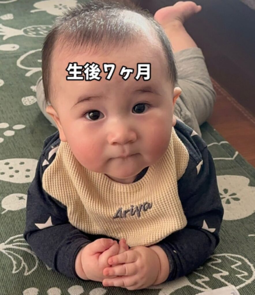 生後7ヶ月の頃（＠ariiiyaaada4.1022bornさんより提供）