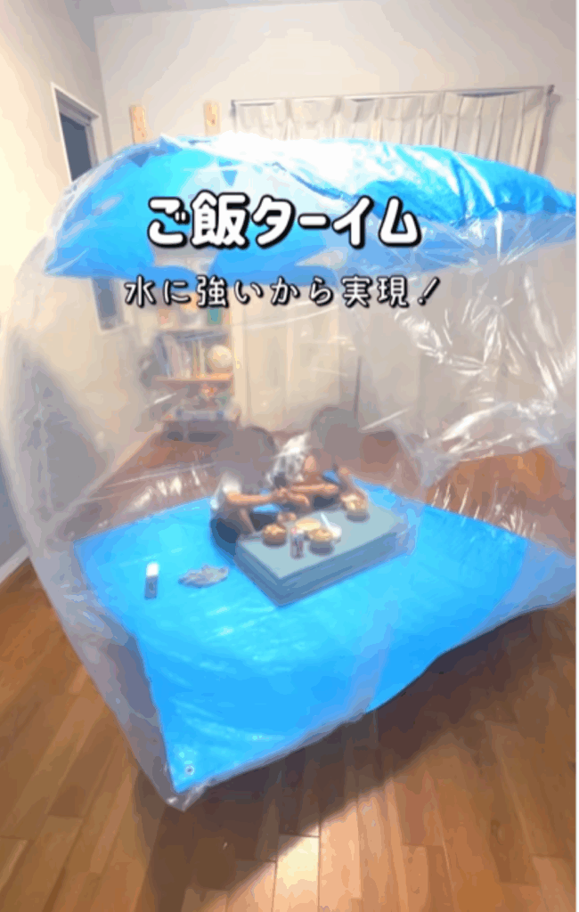 秘密基地でご飯（＠ahiru.oneopeさんより提供）