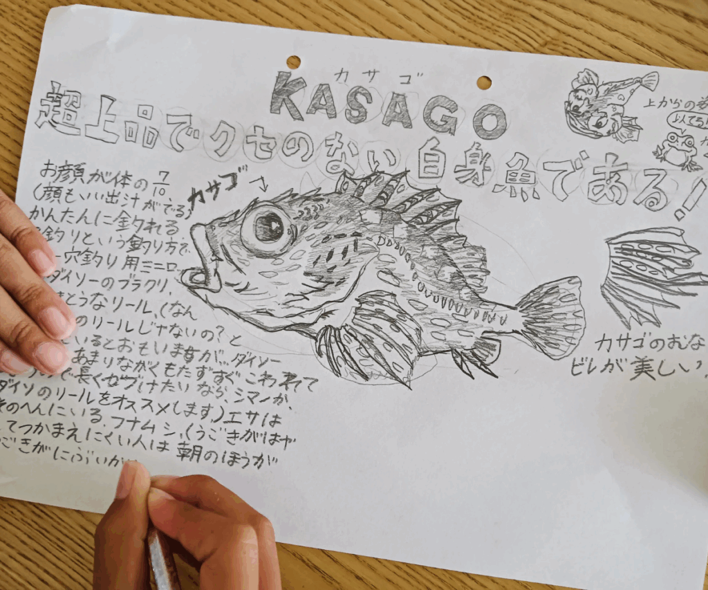 カサゴのレポート（@shoko______1988さんより提供）