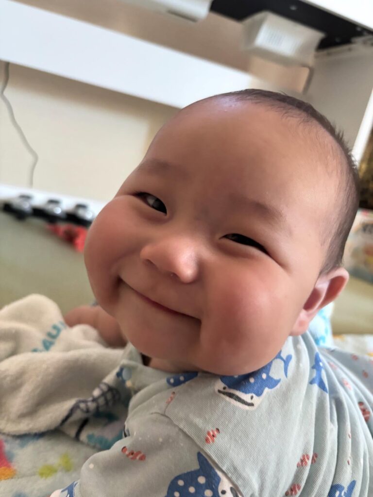 満面の笑みで振り向いた息子さん（＠s_a_k_i104さんより提供）