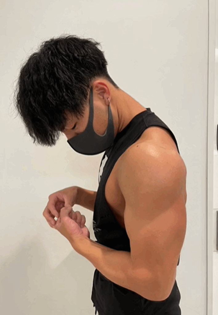 本格的に筋トレを始めて（＠kei0526___fitさんより提供）