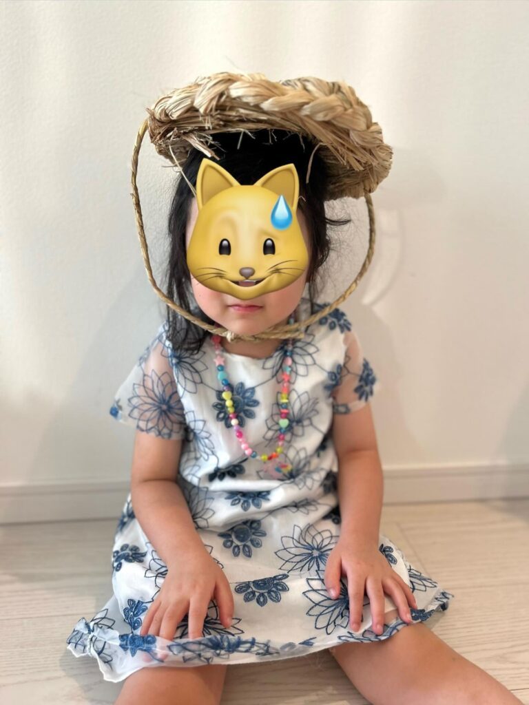 娘さんの頭に…（＠minao.samiuさんより提供）