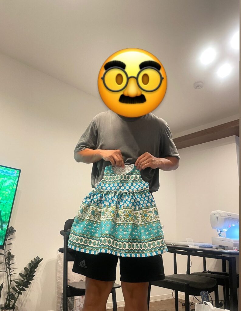 娘さんへ贈る手作りワンピース（＠sakurako_3046さんより提供）