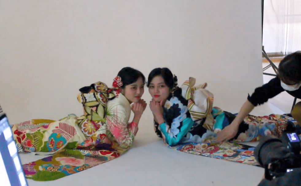 初めてのモデル撮影の様子②（@sakahika
さんから提供）