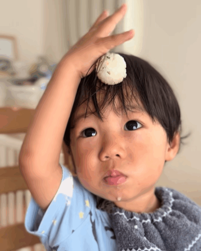 あれれ、おにぎりがついてるwww（＠yuninohiさんより提供）