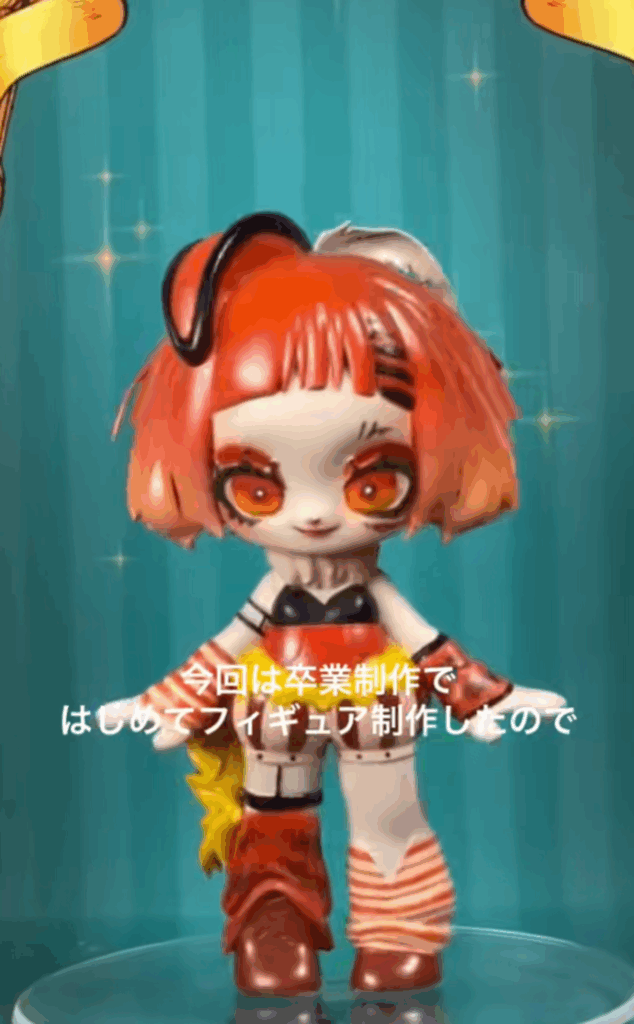 卒業制作でフィギュアを一から制作（@koook1lさんより提供）