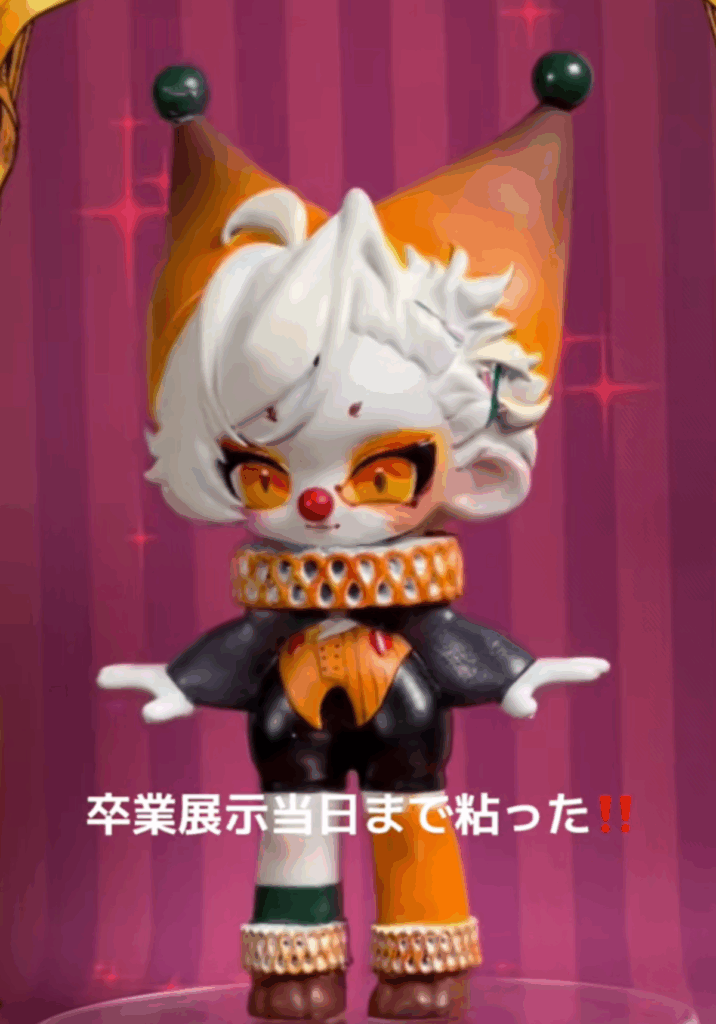 完成したのは卒業展示当日の朝（@koook1lさんより提供）