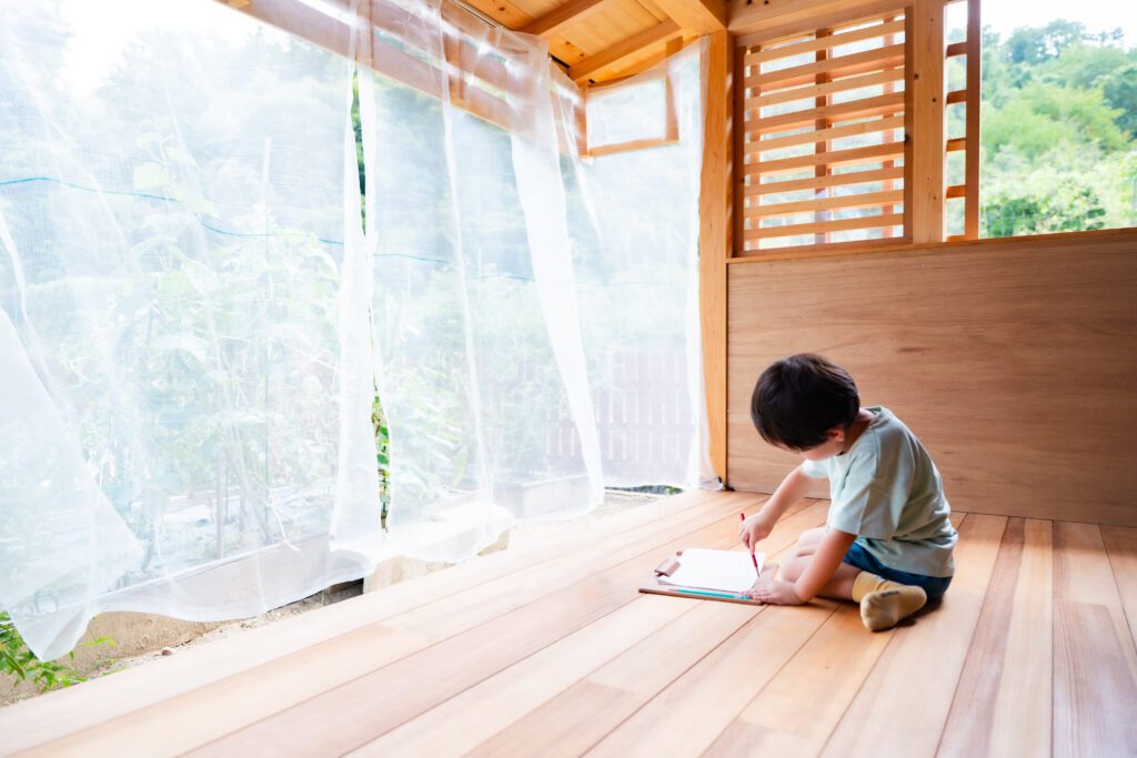 縁側内（＠osanpobiyorisさんより提供）