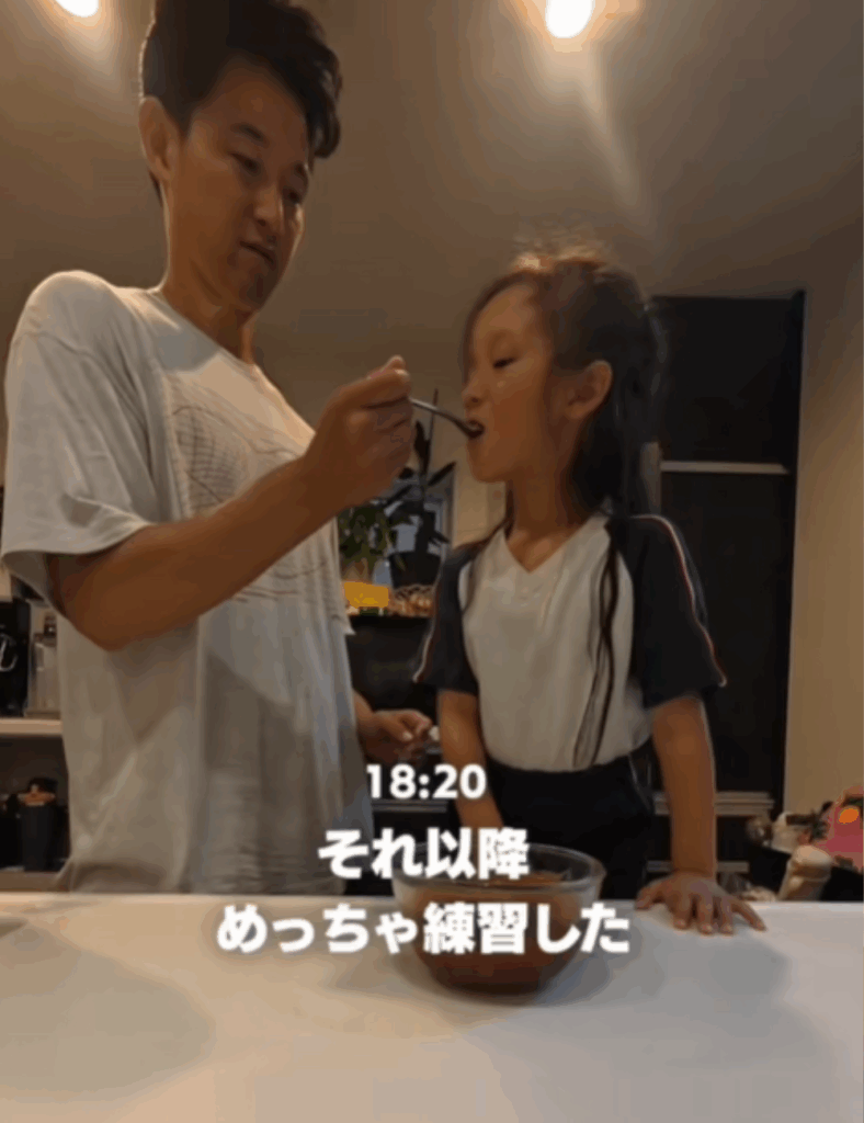 長女さんに味見してもらいます（@yoshida.houseさんより提供）