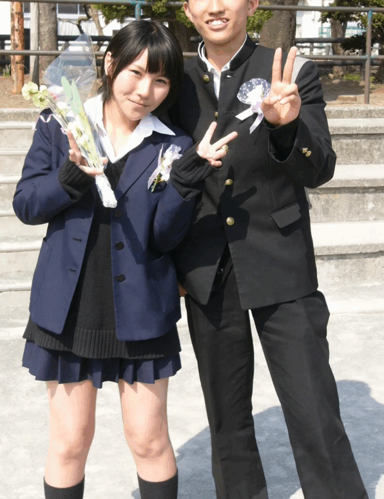 学生時代の2ショット（＠kiyoishi_chinatsuさんより提供）