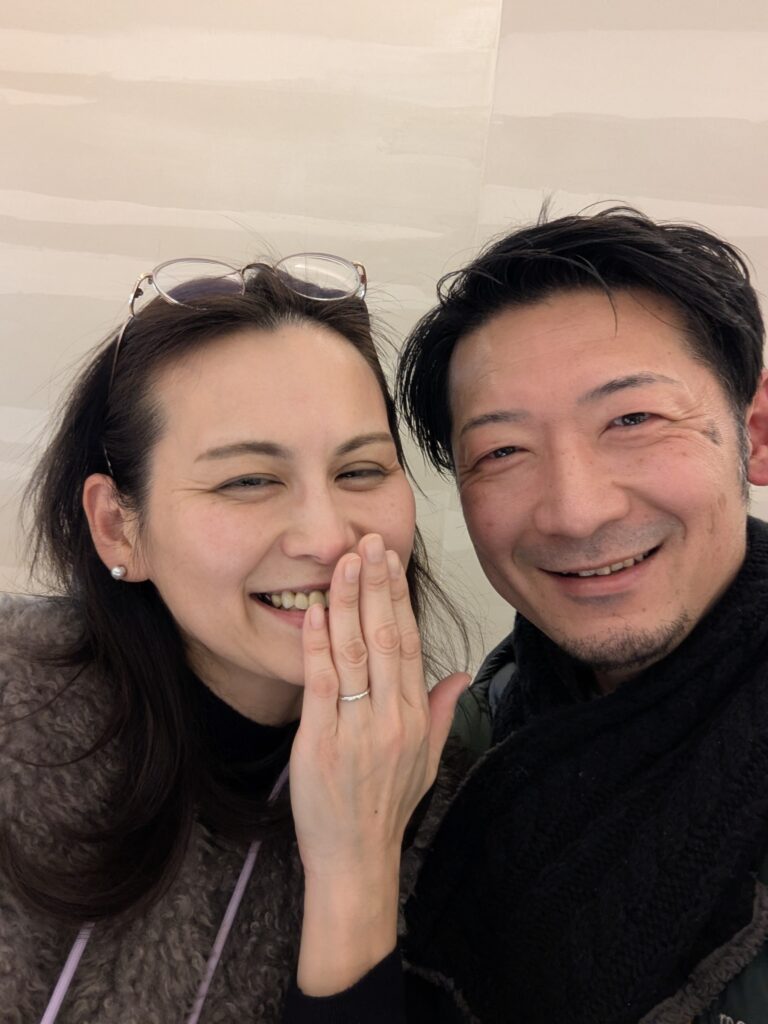 奥さんと初対面のとき（＠shin_jiroさんより提供）