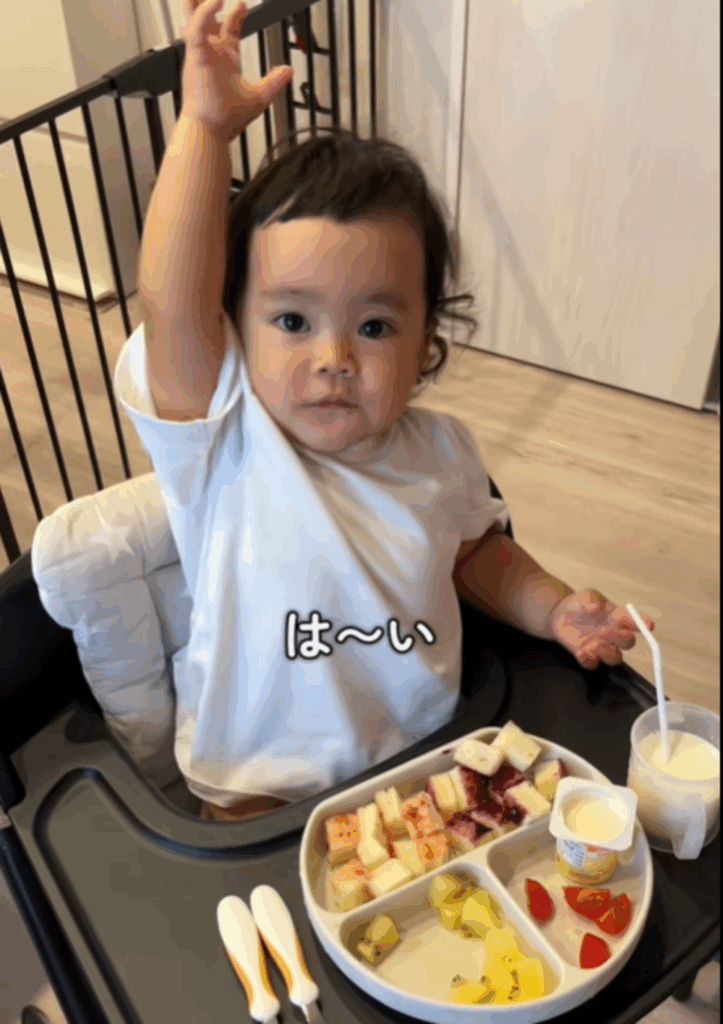 ママのモノマネが上手！（@kyu_pi4さんの投稿より）