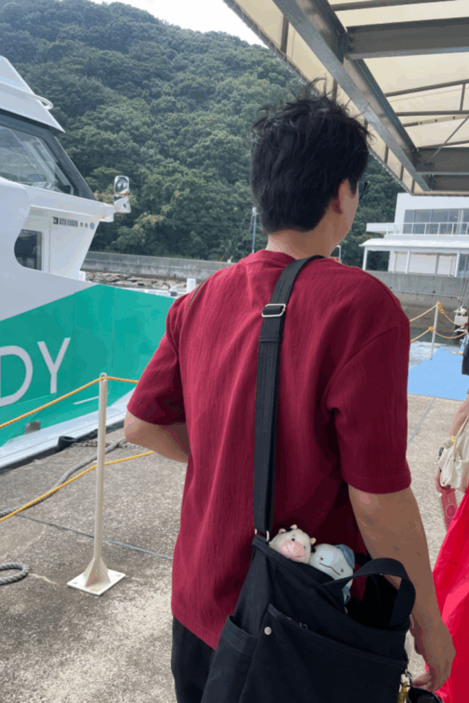 大きめのバッグを購入した優しい彼氏さん（@tama_n2さん提供）