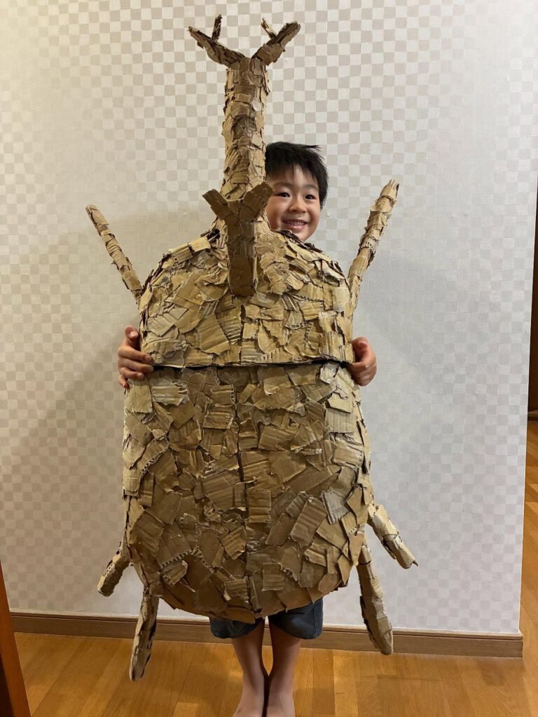 完成したカブトムシ①（＠ma.koubouさんより提供）